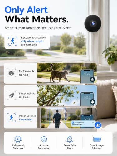 Image of DYPCO Window Camera, 2K Indoor Window Camera with 5G & 2.4G WiFi, Plug-in Window Camera for Home Security, Pet & Baby Monitor, Color Night Vision, Motion Detection, 2-Way Audio, App Control (White)