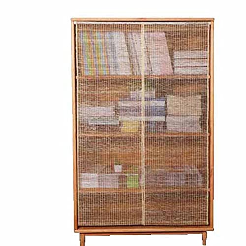 Preisvergleich Produktbild LXHONG Staubvorhang, Staubdicht Schattierung Bücherregal Vorhang Mit Klettverschluss Raumdekoration Trennvorhang Für Bücherregale Schrank Lagerschrank (Color : Brown, Size : 85x120cm)