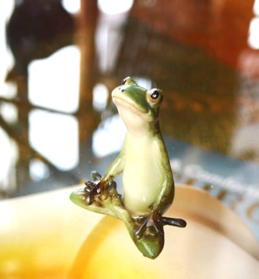 Amazon.co.jp: アジアン雑貨 バリ雑貨 ♪あぐらカエル♪ 置物