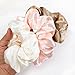 16 Scrunchies for Women - Satin Hair Ties and Bands, Big Ponytail Holders for Thick, Curly Hair, Cute No-Crease Pony Tails, No Damage