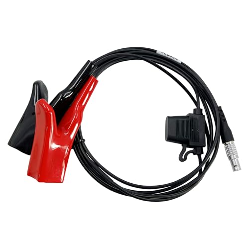 565854 Power Cable for Leica TPS1200 TPS2003 TS10 TCRP1203 Total Station, 0B 5-Pin Connector to Alligator Clips, 1.8 Meter / 6 Foot
