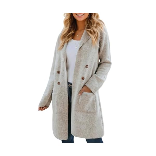 CiCiBird Women Fall Long Cardigan Sweater Trendy Knit Jacket Coat Dressy Blazer Coatigan