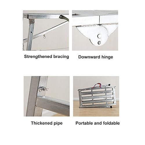 Plate-forme de travail pliable avec hauteur réglable de 60-90 cm galvanisé - 5