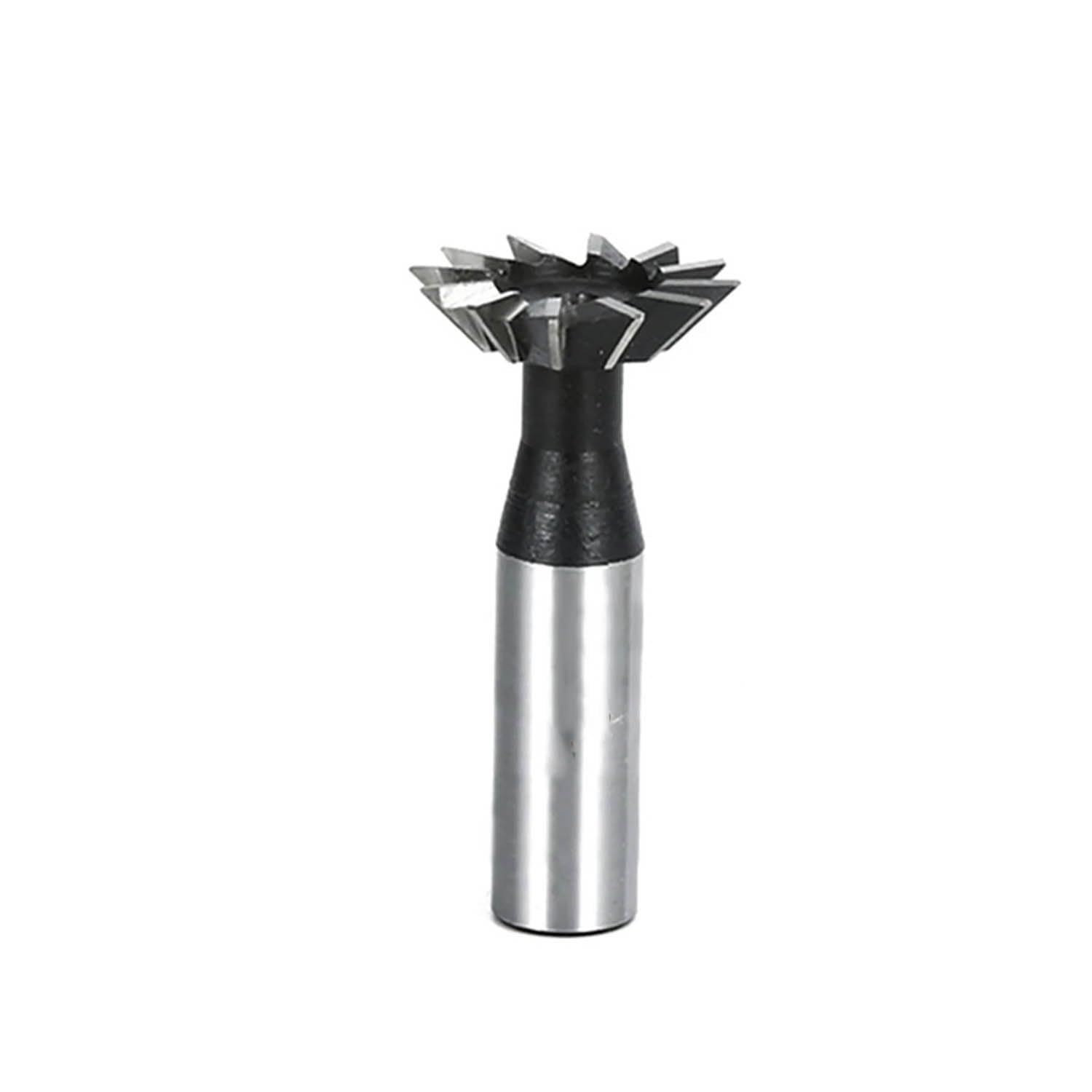 Fresa de cola de milano de 10mm, 12mm, 16mm, 20mm, 25mm, 30mm, 40mm, 50mm, 60mm, 45, 55, 60 grados, broca enrutadora CNC, vástago recto, fresa de extremo HSS(45mm x55Degree)