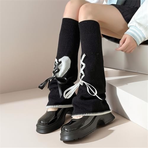 Goth Harajuku Y2k Leg Warmers Women Alt Punk Hippie Knit Rave Winter4
