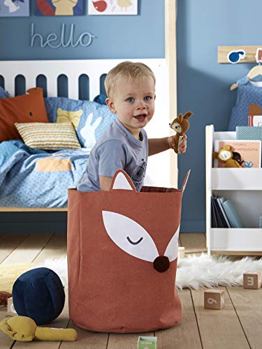 Panier renard marron VERTBAUDET TU pour ranger les jouets qui traînent partout