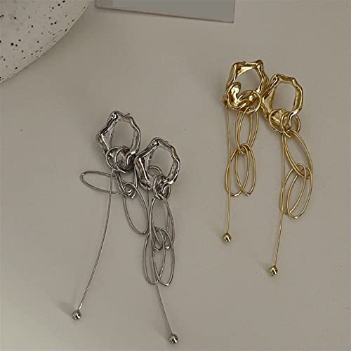 Boucles d'oreilles légères anti-teint terne en métal géométrique - 2