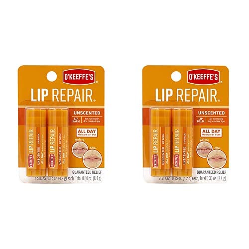 O'Keeffe's Unscented Lip Repair Lip Balm for Dry, Cracked