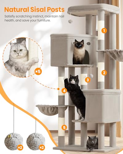 Árbol para gatos XXL extra alto para interiores miniatura 6