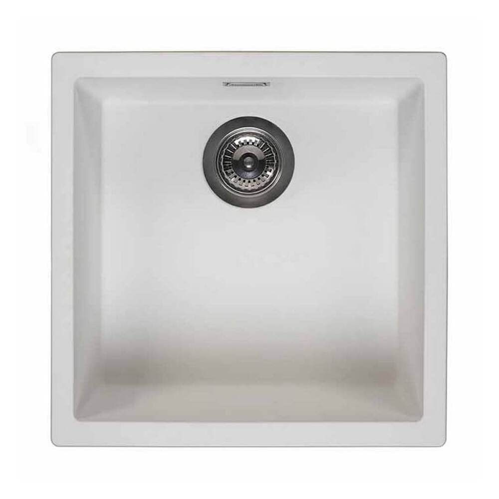 Reginox Amsterdam 40 Undermount Inset Single Bowl Granite Kitchen Sink Pure White