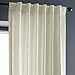 HPD Half Price Drapes Heavy Faux Linen Light Filtering Curtains for Bedroom 108 Inches Long (1 Panel) - Rod Pocket Curtains for Living Room - Window Curtains Home Decor - 50 X 108, Barley