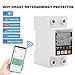 Wi-Fi Intelligent Energy Meter AC 63A 80-300V WiFi Smart Circuit Breaker Power Meter Energy Monitor Leakage Protection Over/Undervoltage Relay Device Switch APP Remote Control for Smart Life