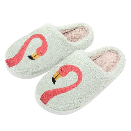 Image of Cute Animal Slippers for Women Man Cartoon Animal Slippers for Woman Fuzzy Memory Foam Winter Warm Fluffy Shoes