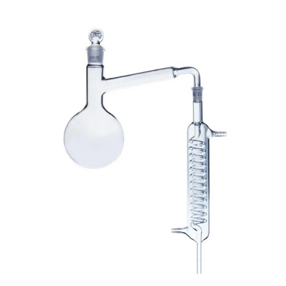 Pallone da laboratorio 500 ml con fondo tondo e tubo di condensazione in vetro, diametro 20 mm Attrezzature da laboratorio