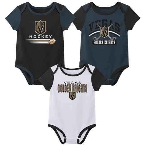 Image of Outerstuff NHL Teams Newborn Baby and Infant Short Sleeve Bodysuit Variety 3-Pack (0-18m)