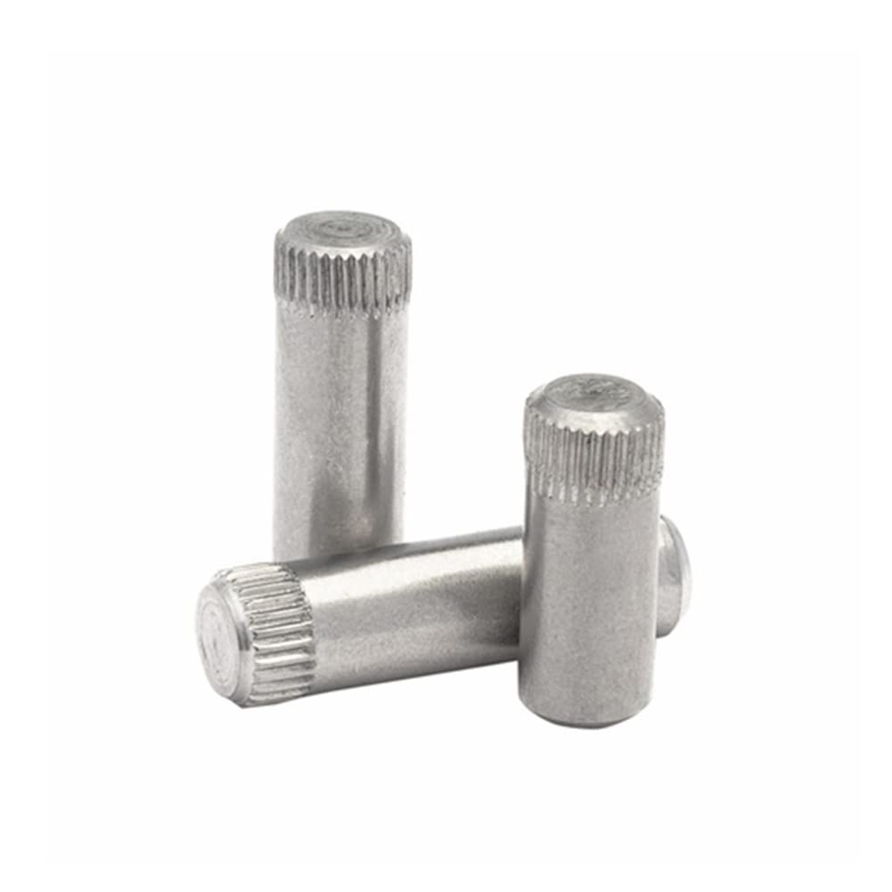 50 szt. radełkowane kołki osi ze stali nierdzewnej 304, kołki prętowe 6 x 35 mm do mocowania urządzeń blokujących, stała forma mechaniczna.