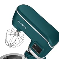 KLAMER Küchenmaschine Classic 1400 W – 5,5 L Rührschüssel aus Edelstahl, Knet-, Rühr- & Schneebesenaufsatz, Timer & LED-Display, stabile Saugnapffüße, ideal für Brot-, Kuchen- & Pizzateig – Ansicht 4