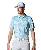 [アンダーアーマー] UA DRIVE PRO ARMOURDRY PRINTED POLO 6012527(425) ブルーヘイズ ホワイト ミッドナイトネイビー M