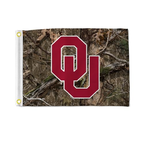 Rico Industries NCAA Oklahoma Sooners Camo 12\" x 18\" Utility Flag - Double Sided - Great for Boat/Golf Cart/Home ect.