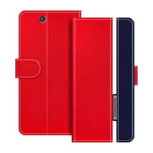 UOGNADGD Étui en Cuir Compatible avec Sony Xperia Z Ultra XL39H Coque Portefeuille avec Fermeture magnétique Support intégré et emplacements Cartes (Rouge)