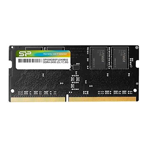 SP Silicon Power 8GB-DDR4-RAM-2400MHz (PC4 19200) 260 Pin SO-DIMM 1.2V Laptop Memory Module - Low Voltage, Single Pack-2400MHz, FBE-SU008GBSFU240B02ED Cover