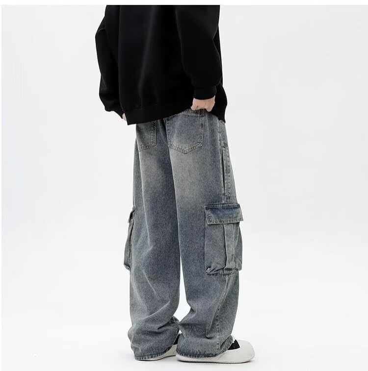 Men's Retro Summer Denim Long Pants4