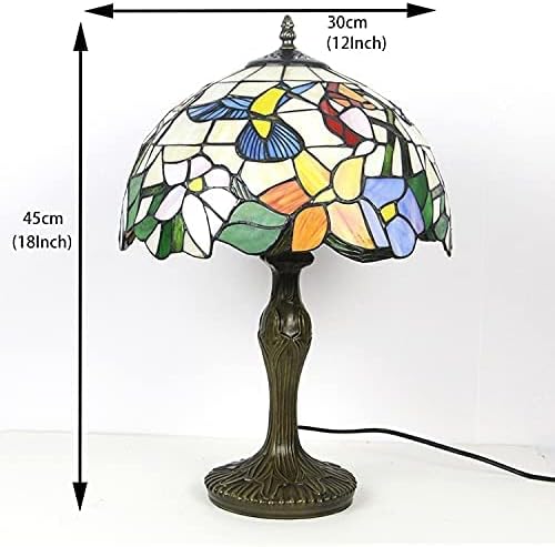 Yzjl Table Lamps Stained Glass Lampshades Sun Flower Art Deco Desk Lamp Aluminium Base E27 Amazon Co Uk Lighting
