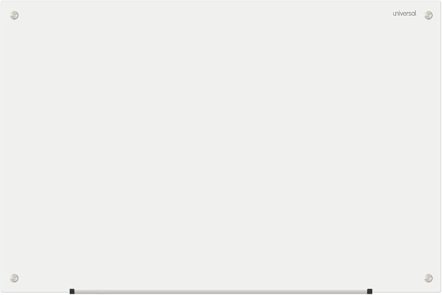 Universal UNV43232 36 in. x 24 in. Frameless Glass Marker Board - White