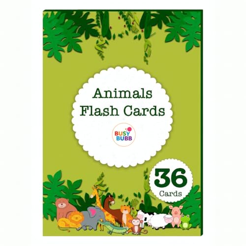 Image of Animals | 36 Laminated Anti-Glare Flash Cards | Montessori Inspired Fun & Easy to Learn Toys for Kids
