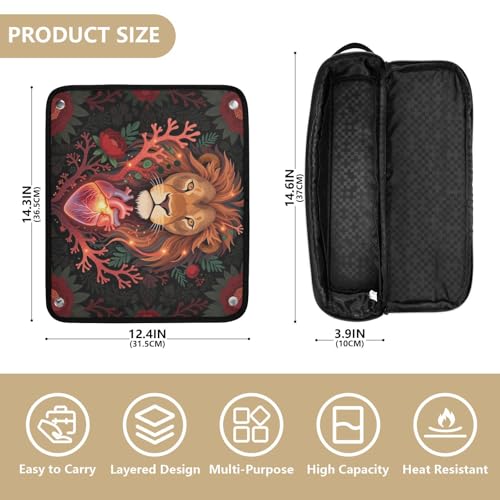 Bolsa de viaje para herramientas de cabello con tapete resistente al calor, impermeable y portátil para planchas, rizadores, secadores y accesorios miniatura 4