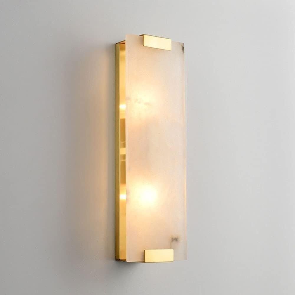 ASerZenith Modern Marble Wall Lamp Long Linear Bedside Wall Light Compatible With Bedroom Living Room