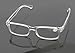 2 Pairs Casual Fashion Rectangular Reading Glasses - Stylish Simple Readers Magnification (Clear, 1.50)