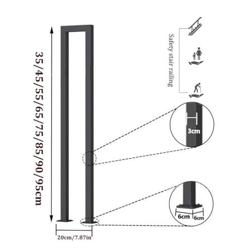 Rambarde d'escalier de sécurité pour marches en U éliminant les risques - 8