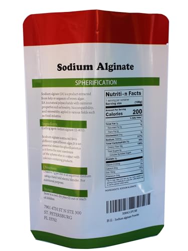Image of Sodium Alginate Powder &100% Pure Food Grade (Molecular Gastronomy) - 56g /2oz