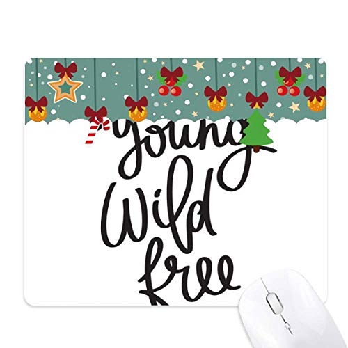 Alfombrilla de ratón con cita Young Wild para un escritorio con estilo propio