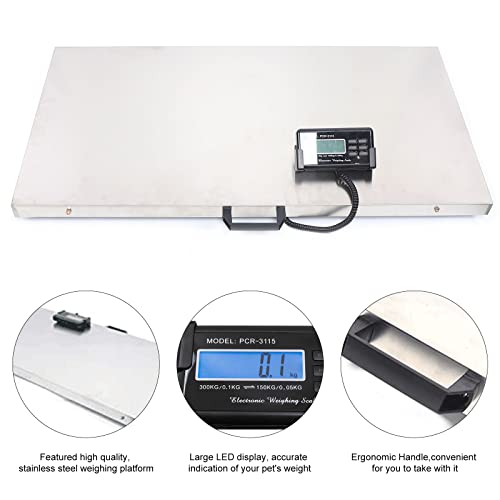Báscula digital para mascotas hasta 660 lbs con plataforma acero inoxidable miniatura 3