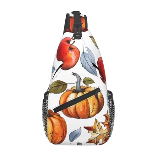 Bolso cruzado deportivo con estampado de otoño unisex miniatura 1