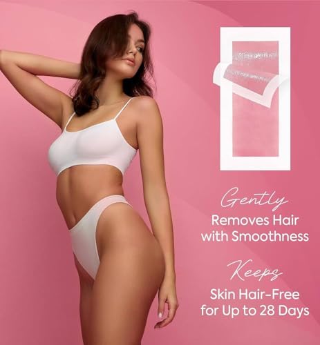 Image of Hair Removal Wax Strip Liposoluble Facial Wax Strips for Women - 20 Wax Strips + 4 Wax Wipes | Body Hair Removal Body Wax Strip for Upper Lip, Eyebrows, Chin, Sidelocks Wax Hair Removal (Body Wax Strip)