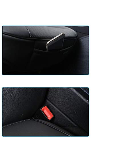Image of 2 Piece Car Seat Protector PU Leather Car Seat Covers for Car Seat Bottoms Only without Backrest Universal Fit 90%-53 x 52 cm (Black)