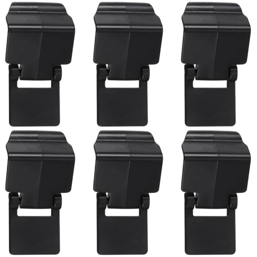 Image of TEHAUX 6-Pack Reptile Tank Lid Clips Black - Escape-Proof Lock Buckles for 20-40 Gallon Turtle & Snake Terrarium Screen Cover, Snap- Latches for Glass Aquarium Habitat Security