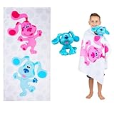 Blues Clues Kids Bath/Pool/Beach Super Soft Mesh Scrubby Toy Loofa and Microfiber Towel 2 Piece Set,...