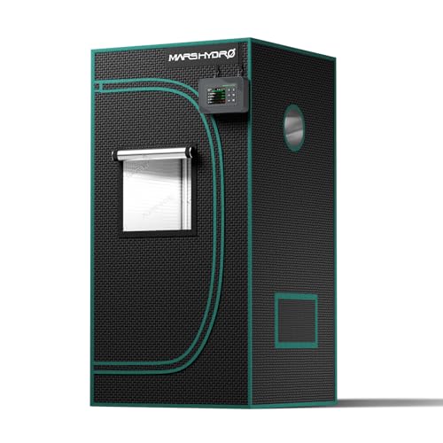 Lospitch Growzelt, Growbox|Grow Tent|Grow Schrank|Zuchtzelt|Lichtdicht und Wasserdicht Pflanzenzelt|Gewächshaus für Homegrowing|600D Oxford, 120x60x180cm, Schwarz Grün