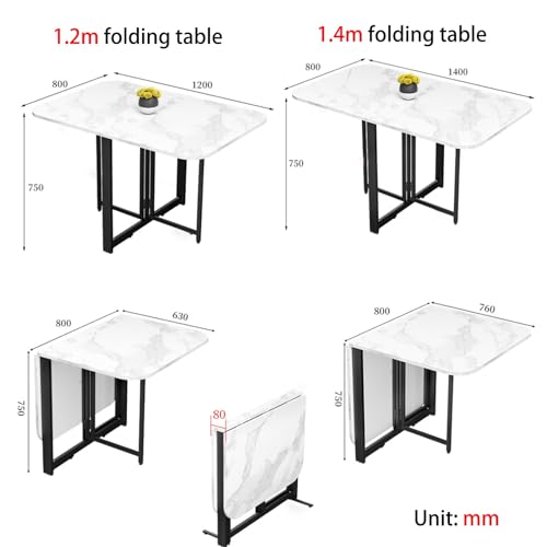 Mesa de comedor extensible para 4 personas y espacio pequeño 3