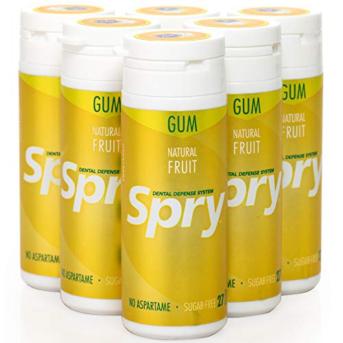 Spry Fresh Natural Xylitol Chewing Gum Dental Defense System Aspartame-Free Sugar Free Gum (Fresh Fruit, 27 Count - Pack Of 6) #TOP20