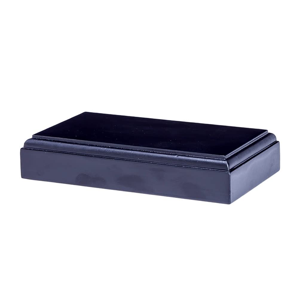 TEESONG Bonsai Pedestal Bonsai Base Rectangular Display Stand Strange Stone Buddha Statue Vase Sculpture Handicraft Ornaments for Home Office Decoration Vase Pedestal Display Stands(40CM)