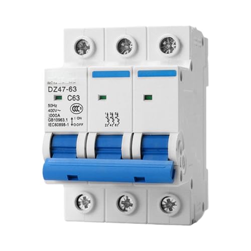Disjoncteur de protection contre courts-circuits 3P 16A réseau bipolaire 2P 63A