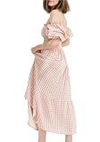 NOTHING FITS BUT Women’s Classic Nursing Cotton Dress, Muslin Gingham Kiko Maternity Gown, Casual Ma