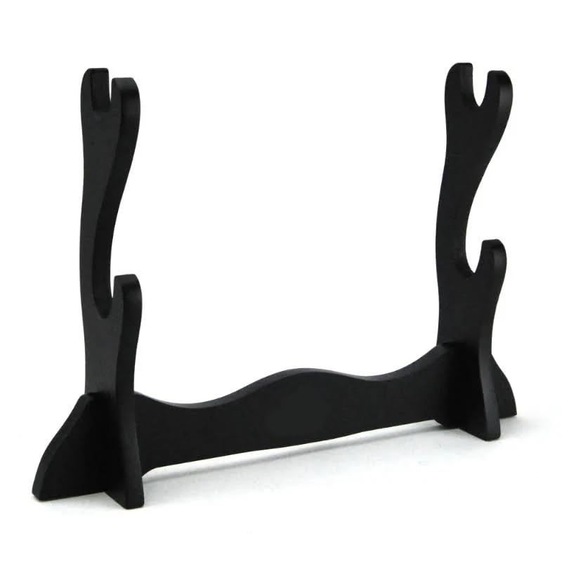 Premium Wooden Sword Display Stand – 2-Tier Matte Black Katana Holder Bracket Rack for Anime Swords, Cosplay Replicas, Wakizashi, Flute & Collectibles, Easy Assemble Desk Tabletop Display-picture-35
