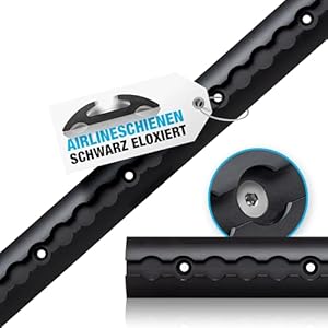 NTG Aluminium Airlineschiene Schwarz Eloxiert