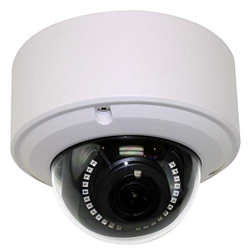 GW Security 8MP H.265 UltraHD 3840 x 2160P Network PoE Weatherproof 4K Microphone Security IP Dome Camera with 2.8-12mm Motorized Zoom Lens (VD8071MMIC)